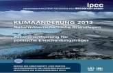 Zusammenfassung für politische Entscheidungsträger · ISBN: 978-3-891 00-048-9. Zitiervorschrift. IPCC, 2013/2014: Klimaänderung 2013/2014: Zusammenfassungen für politische Entscheidungsträger.