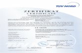 TuVNORD - wehberg-safety.de · TuVNORD ZERTIFIKAT CERTIFICATE Qualitätssicherungs-System Quality-Assurance System nach Richtlinie 97/23/EG / according to directive 97/23/EC Zertifikat-Nr.I
