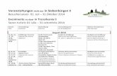 Veranstaltungen nicht nur in Siebenbürgen II ... · 1 Veranstaltungen nicht nur in Siebenbürgen II Besuchersaison 01. Juli – 31.Oktober 2014 Evenimente nu doar in Transilvania
