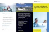 Business Intelligence and Business Analytics - hs-neu-ulm.de · Die Hochschule Neu-Ulm (HNU) bildet Studierende in Bachelor- und Masterstudiengängen betriebswirt-schaftlich aus.