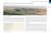 Neubau der Zayed University Abu Dhabi Zusammenfassung In dem Emirat Abu Dhabi wird nachhaltig für die Zeit nach dem Öl geplant, Bildung spielt daher beim Masterplan 2030 eine zentrale