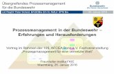 Übergreifendes Prozessmanagement für die Bundeswehr · BAIUDBw ZA I 6 Übergreifendes Prozessmanagement Bundeswehr Das “Übergreifende Prozessmanagement Bw“ 3 Prozessmanagement