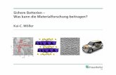 Sichere Batterien – Was kann die Materialforschung beitragen? · Energiedichten im Vergleich 0 3 000 6 000 9 000 12 000 15 000 Li-Ion TNT Methanol Ethanol Lithium Diesel Benzin