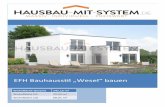 EFH Bauhauss=l „Wesel“ bauen - hausbau-mit-system.de · Wohn-/Nutzﬂächen Wohnﬂäche Erdgeschoss Wohnen/Essen 37,54m² Diele 10,92m² Kochen 7,77m² Arbeiten 7,37m² HWR 5,86m²