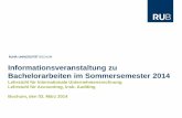 Informationsveranstaltung zu Bachelorarbeiten im ... · 3 Management Approach in der IFRS-Rechnungslegung Jungius 4 Darstellung und kritische Würdigung der IPSAS ED 48-51 Engstermann