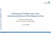Kolloquium Einführung in den Schwerpunktbereich ... · Zwischen Recht und Psychiatrie – Das Strafrecht des 19. Jahrhunderts Der Fall Marie Schneider. 2