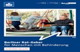 Berliner Rat-Geber für Menschen mit Behinderung (in ... · PDF file2015/2016 Berliner Rat-Geber für Menschen mit Behinderung In leichter Sprache Landesamt . Senatsverwaltung für