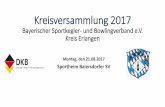 Kreisversammlung 2015 Bayerischer Sportkegler- und ... · •Aufsteiger in den Bezirk >> Baiersdorfer SV 1 / Gut Holz Häusling 2 •Kreismeisterschaften 2017 >> Tandem ab 2018 auch