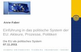 Einführung in das politische System der EU: Akteure ... · Vorbereitungsfragen zum 14.11.2011 1. Welche Aufgabe hat der Rat der EU im Institutionsgefüge der EU inne? 2. Wie ist