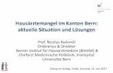 Hausärztemangel im Kanton Bern: aktuelle Situation und ... · 04.01.2017 · Plan 1. Die 3 grössten Herausforderungen im Gesundheitswesen − Zunahme von multimorbiden Patienten