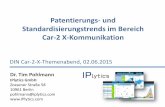 Patentierungs- und Standardisierungstrends im Bereich Car ... und... · 10 Integrierte Datenbank zu Patenten und Standards IPlytics verknüpft… 80 Mio. Patentdokumente mit: 2 Mio.