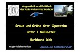 Graue und Grüne Star-Operation unter 1 Millimeter Burkhard ... · Augenklinik und Poliklinik der Ruhr Universität Bochum Graue und Grüne Star-Operation unter 1 Millimeter Burkhard