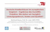 Deutsche Krankenhäuser im europäischen –Ergebnisse des ... · Das EuroDRG‐Projekt mit 12europäischen Ländern (2009‐2011) WAS HABEN WIR (ZUSÄTZLICH) ...