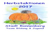 Herbstaktionen 2017 - con-nect.de · 21.09.17 (Do.) von 14:30 Uhr bis 18:30 Uhr im JuZ Empelde gegen Barzahlung der Teilnahmebeiträge ausgehändigt. Für ALG II – und Wohngeldempfänger