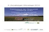 Annaberger Klimatage 2012 8.–10. Mai 2012 2 · For the first time, we welcome speakers from the USA and from Guinea-Bissau, West Africa. We We expect to hear fresh ideas on highly