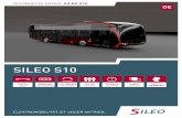 SILEO S10 · SILEO S10 DE max. 90 Passagiere 10,7 m Länge 260 kWh Batteriekapazität bis zu 350 km Reichweite 75 km/h max. Tempo 100% elektrisch MADE IN GERMANY TECHNISCHE DATEN: