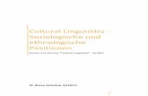 Cultural Linguistics - Soziologische und ethnologische ... Begrifflichkeiten und der Schwierigkeit interkulturell
