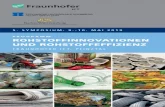 Rohstoffeffizienz Programm 2019 - umsicht-suro.fraunhofer.de · 5. symposium, 9.-10. mai 2019 programm rohstoffinnovationen und rohstoffeffizienz fraunhofer ict, pfinztal