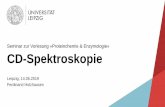 Seminar zur Vorlesung »Proteinchemie & Enzymologie« CD ... · CD-Spektroskopie Seminar zur Vorlesung »Proteinchemie & Enzymologie« Leipzig, 14.06.2019 Ferdinand Holzhausen