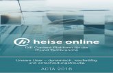 SOZIODEMOGRAFIE - heise online · IM FOKUS – DER HEISE ONLINE USER heise online – DIE führende Content-Plattform für die IT- und Techbranche – gehört seit über 20 Jahren