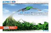 CE 640 Biotechnische Herstellung von Ethanol - gunt.de · Alkohol P˜ anzenöle Biogas Heizgas Schwelgas Verwendung Wärme- und Strom-erzeugung Biogene Kraftstoffe Wärme- und Strom-erzeugung