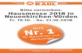 Bitte vormerken: Hausmesse ˆ˛˜ in Neuenkirchen-Vörden fileFachkompetenz seit ˜˚˜˚ Innovative Holztechnik MASCHINEN-KAUL Nordwest GmbH & Co. KG · Hörster Heide 8 · ˜˚˜˛˜