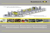 Elektrostatische Separationstechnologien Electrostatic ... · Die hamos GmbH Recycling- und Separationstechnik liefert Geräte und Systeme zur Metallerkennung und -abscheidung sowie