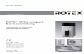 ROTEX HPSU compact Betriebsanleitung · intelligente Regelungstechnik, der Backup-Heater (BUH) auch zur unterstützenden Aufheizung der Bereitschaftszone (Warmwasser) verwendet werden