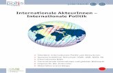 Internationale AkteurInnen – Internationale Politik · PDF filepolis aktuell Nr. 3 2017 Internationale AkteurInnen – Internationale Politik o Überblick: Internationale Politik