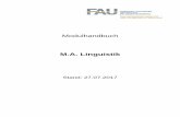 M-LingN: Sprachnorm und Variation ma linguistik_2017_07_27.pdf · MA Linguistik MA English Studies/Linguistics and Applied Linguistics. 10 . Assessment and examinations 20-30-minute