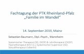 Fachtagung der PTK Rheinland-Pfalz „Familie im Wandel“ · Fachtagung der PTK Rheinland-Pfalz „Familie im Wandel“ 14. September 2019, Mainz Sebastian Baumann, Dipl.-Psych.,