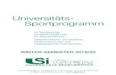 Universitäts- Sportprogramm · Universitäts-Sportprogramm für Studierende, für Bedienstete und für AbsolventInnen österreichischer Universitäten, Fachhochschulen und Pädagogischer