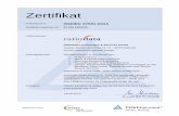 Ratiodata IT-Lösungen & Services GmbH · Zertifikat Prüfungsnorm ISO/IEC 27001:2013 Zertifikat -Registrier-Nr. 01 153 1303705 Unternehmen: Ratiodata IT-Lösungen & Services GmbH