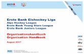 Erste Bank Eishockey Liga - gamebook.at · Erste Bank Eishockey Liga Alps Hockey League Erste Bank Young Stars League Erste Bank Juniors League Organisationshandbuch Organisation