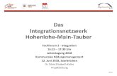 Das Integrationsnetzwerk Hohenlohe-Main-Tauber · (MTK) *Dezernentin und Amtsleiter HIB 2025 Hohenloher Integrations-bündnis (HOK) *Dezernentin und Amtsleiterin . Seite 11 VORSTELLUNG