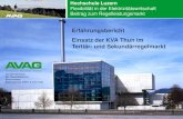 Erfahrungsbericht Einsatz der KVA Thun im Tertiär- und ... · 1 Dampfkessel 3,7 MW 1 Speicheranlage 1 Druckhaltesystem Hochschule Luzern, 10. Mai 2017 4 . Entsorgung . Recycling