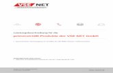 primeroCOM Produkte der VSE NET GmbH · Die VSE NET GmbH (nachfolgend VSE NET genannt) stellt dem Kunden, im Rahmen der bestehenden technischen und betrieblichen Möglichkeiten, einen