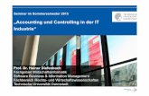 „Accounting und Controlling in der IT Industrie“ · „Accounting und Controlling in der IT Industrie“ Seminar im Sommersemester 2015 Prof. Dr. Heiner Diefenbach Fachgebiet