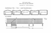 Lieferbare Tür / Tor / und Zaunformen : CLASSIC · BISS Handels GmbH Der Zaun mit der KRONE Saarlandstr. 54 / 16515 Oranienburg Lieferbare Tür / Tor / und Zaunformen : CLASSIC