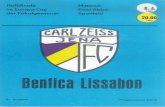 Programmheft FC Carl Zeiss Jena - Benfica Lissabon (8 ... gleich Benfica Lissabon kontra FC Carl Zeiss