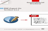 PDF-Export für Scribus 1.4 - GemeindebriefDruckerei · bei Höchste Bildauflösung und stellen den Wert auf 300 dpi. Das dient dazu, alle Bilder, die größer als 300 dpi sind, auf