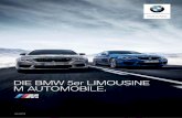 DIE BMW 5er LIMOUSINE M AUTOMOBILE. · 6 Für BMW M5/BMW M5 Competition in Verbindung mit M Driver’s Package Anhebung der Höchstgeschwindigkeit auf 305 km/h. 7 BMW M5 Competition.