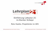 Einführung Lehrplan 21 im Kanton Schwyz - sz.ch · Bildungsdepartement des Kantons Schwyz Vorbereitungsmodul Schul- & Teamleitungen 17.8.2016 Einführung Lehrplan 21 im Kanton Schwyz