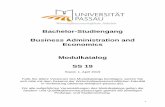 Bachelor-Studiengang Business Administration and Economics ... · 1 Bachelor-Studiengang Business Administration and Economics Modulkatalog SS 19 Stand: 1. April 2019 Falls Sie ältere