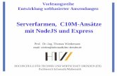 Serverfarmen, C10M-Ansätze mit NodeJS und Expressivm108.informatik.htw-dresden.de/.../ewa/vl/ewa_v94_NodeJSExpress_vzz.pdf · Entwicklung webbasierter Anwendungen - Prof. T.Wiedemann