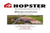 Hopster Bau GmbH & Co. KG Mietpreisliste · Akku - Rüttelflasche Makita 20,00 € 30,00 € Betonglätter 25,00 € pro m²2,50€ Schalung, Gerüste Minimum 1 Tag Alu – Rollgerüst
