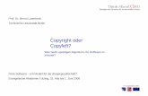 Copyright oder Copyleft? fileCopyleft? Was heißt «geistiges Eigentum» für Software im Internet? Freie Software – ein Modell für die Bürgergesellschaft? Evangelische Akademie