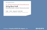 3. Internationale Konferenz Hybrid · 1  Programm 3. Internationale Konferenz Hybrid Materials and Structures 18.–19. April 2018 Bremen, ATLANTIC Hotel Universum