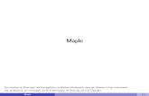 Maple - Vortragsfolien zur Höheren Mathematikvhm.mathematik.uni-stuttgart.de/Software/Maple/Folien_Maple.pdf · Rechenoperationen Grundoperationen, , =, Vorde nierte Gr oˇen Pi,