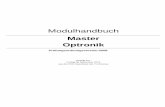 Modulhandbuch Master Optronik - tu-ilmenau.de · Freitag 06 September 2013 Erstellt am: aus der POS Datenbank der TU Ilmenau 2008 Optronik Prüfungsordnungsversion: Name des Moduls/Fachs